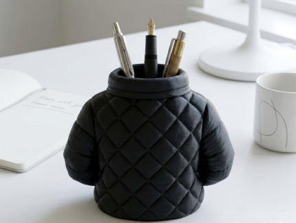 puffer jacket pen holder Back View