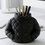puffer jacket pen holder